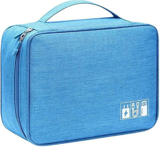 Electronics Organizer Travel Cable Organizer Bag for Electronics Accessories, Portable Tech Carring Large Storage Case for Charger, Cord, Power Bank, Hardware