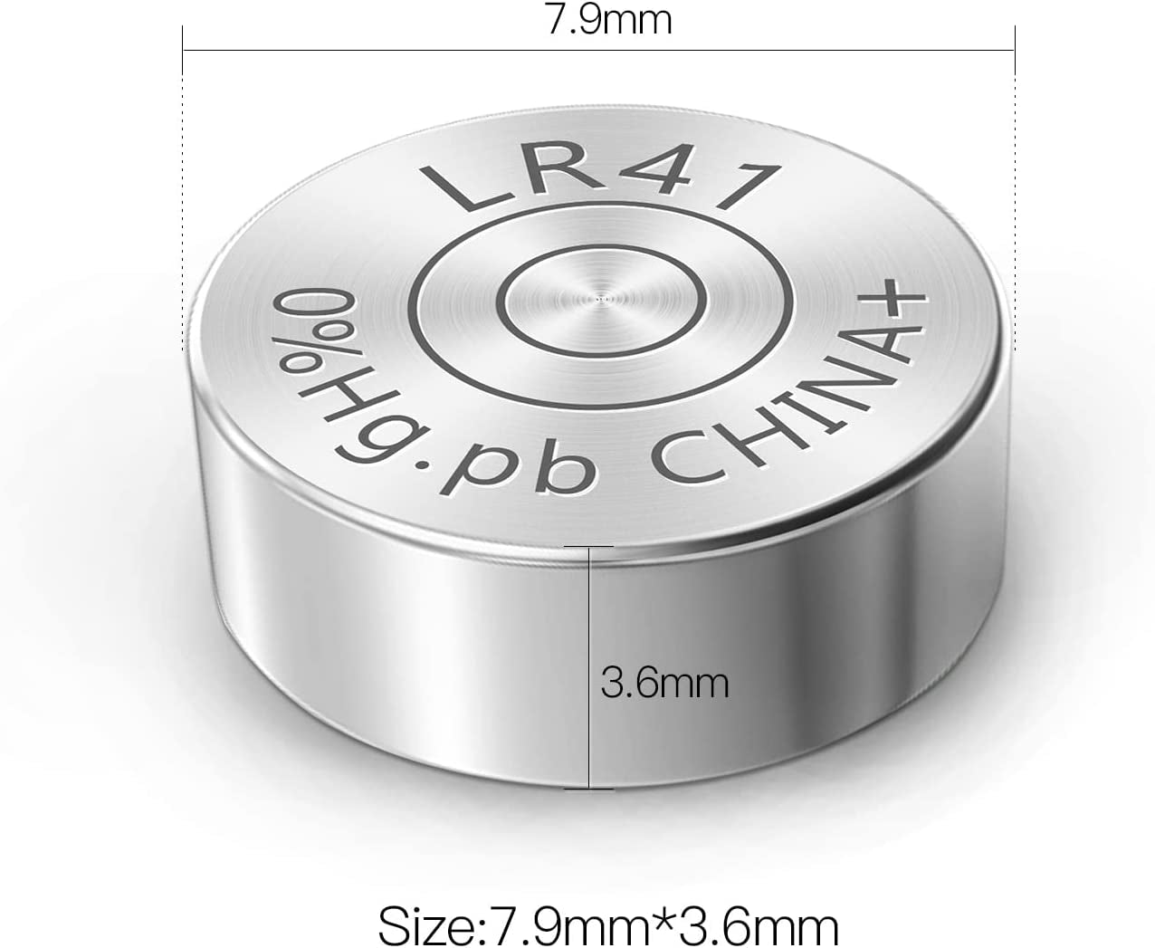 40-Pack LR41 AG3 392 192 SR41 384 736 L736F Battery 1.5V Button Cell Batteries