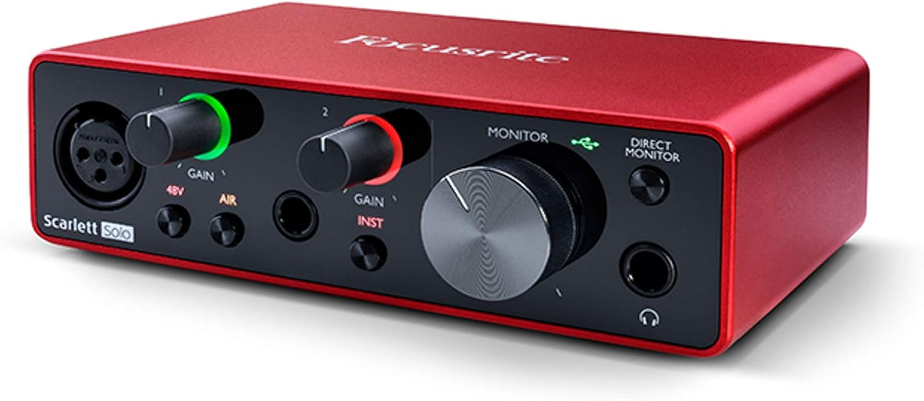 Scarlett Solo 3Rd Gen USB Audio Interface for Guitarists, Vocalists, Podcasters or Producers to Record and Playback Studio Quality Sound